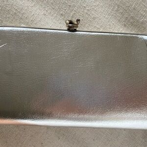 Vintage 1960s Foil Clutch Bag w optional chain